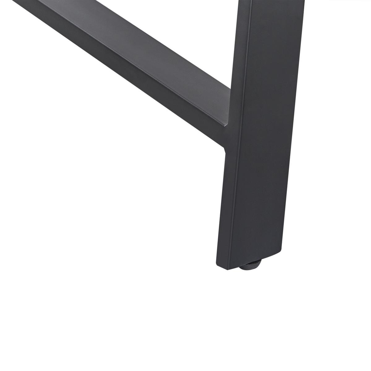 ESSTISCH 160/90 cm Dunkler Holzfarbton/Schwarz Warton - Dunkelbraun/Schwarz, Holz (160/90/74cm) - Beliani