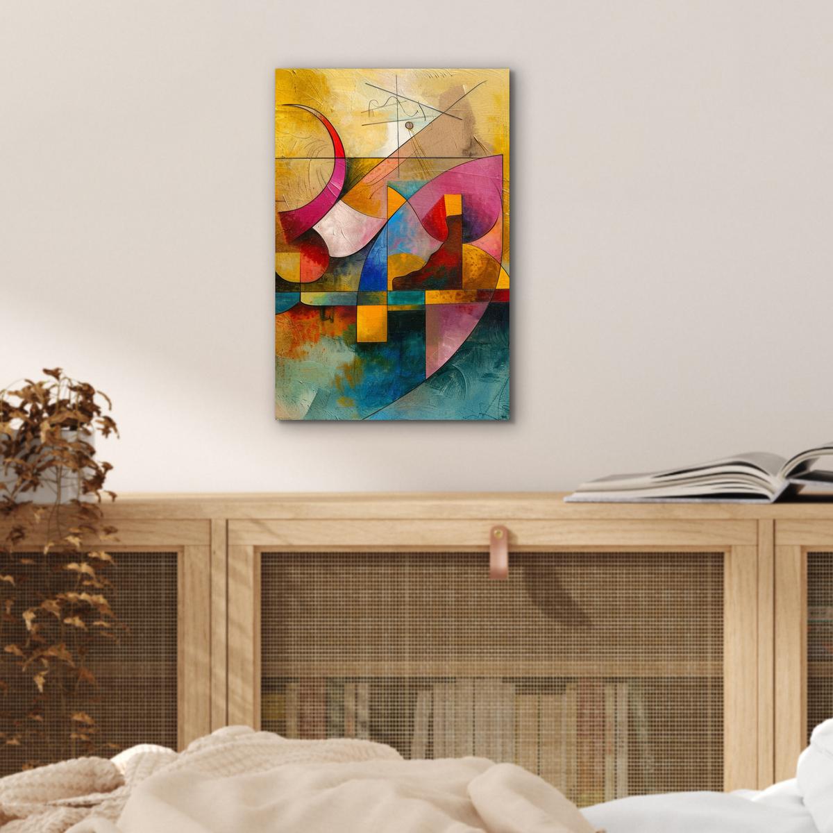METALLBILD Kunst - Abstrakt - Modern 20x30 cm - Gelb, Metall (20/30cm) - MuchoWow