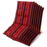 NIEDERLEHNER Sun-NL 105x50x8cm Rot-Gestreift (6tlg) - Rot, Textil (50/100cm) - Beautissu 