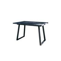 ESSTISCH Loft Holzkohle Optik - Schwarz, Holzwerkstoff (80/160/75cm) - Vladon