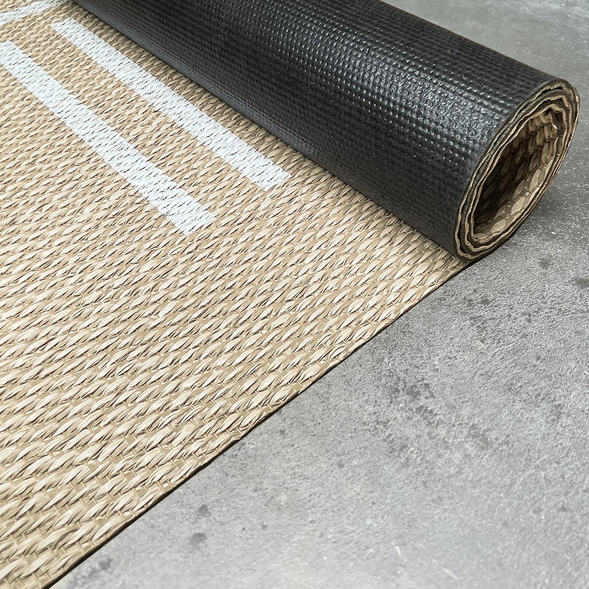 TEPPICH Premium en Vinyle Weiße Linien 140x200 cm - Eichefarben, Kunststoff (140/200cm) - STORESDECO