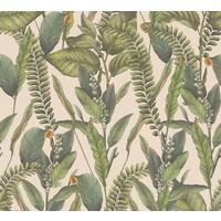 VLIESTAPETE Grün 53/1005 cm - Beige, Textil (53/1cm) - KUNSTLOFT