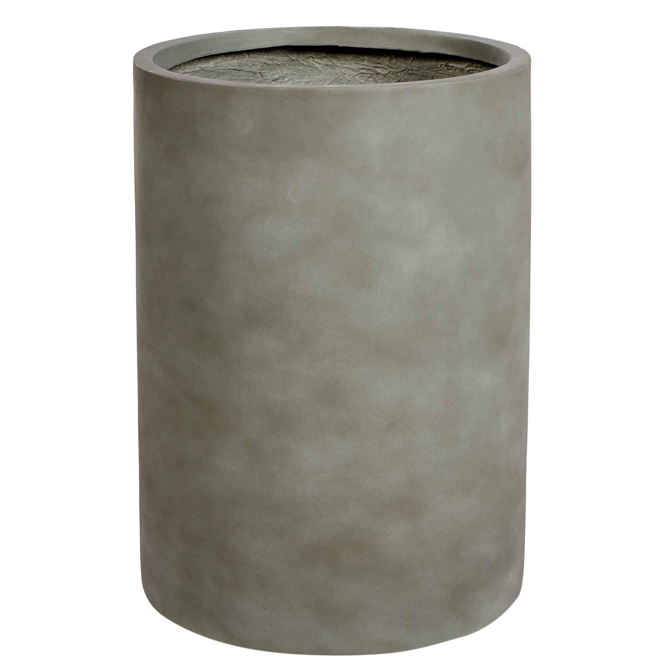 BLUMENTOPF Grau Eucommia - Grau, Naturmaterialien (51cm) - Beliani