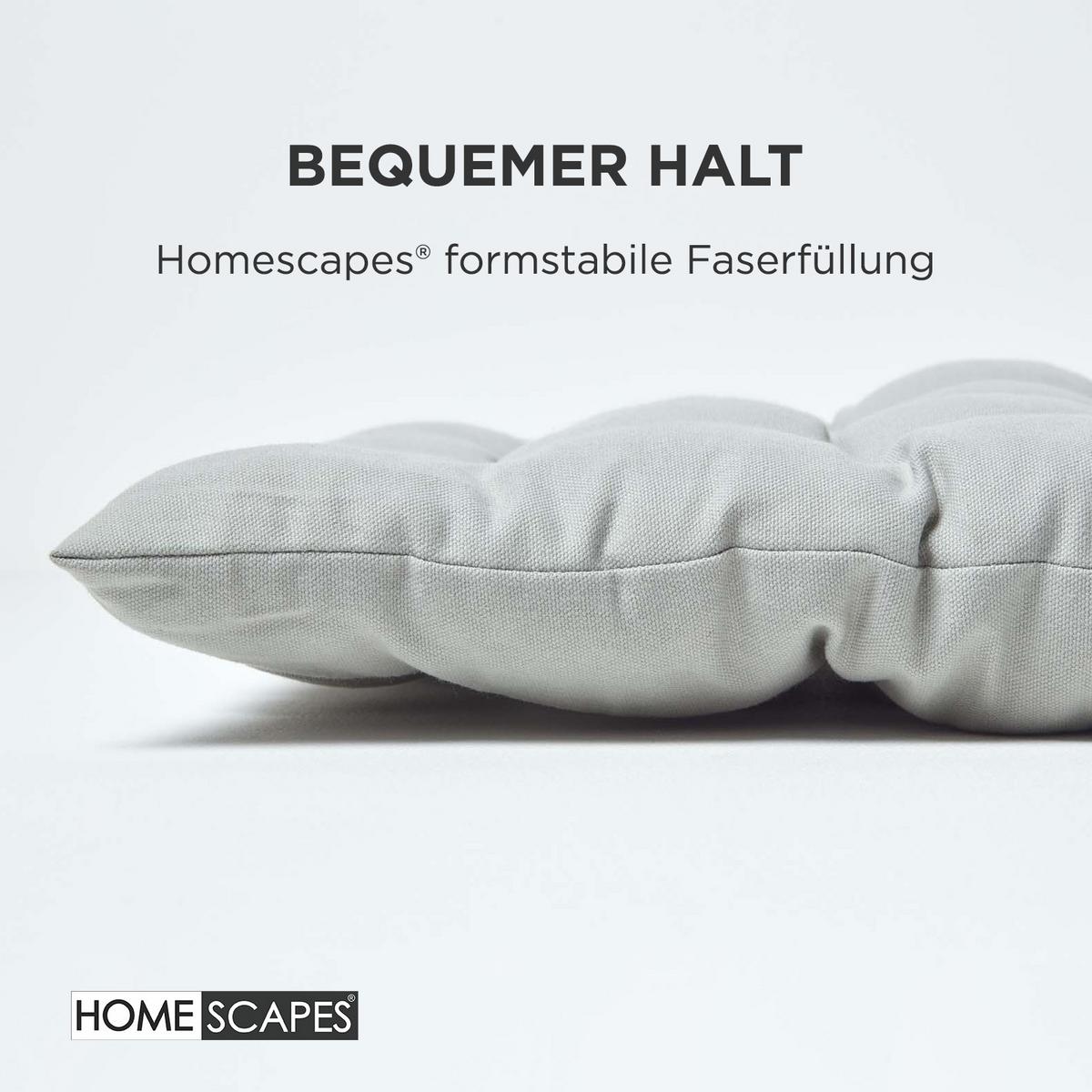 BANKAUFLAGE 3-Sitzer grau 143/48/5 cm - Grau, Textil (143/48/5cm) - Homescapes