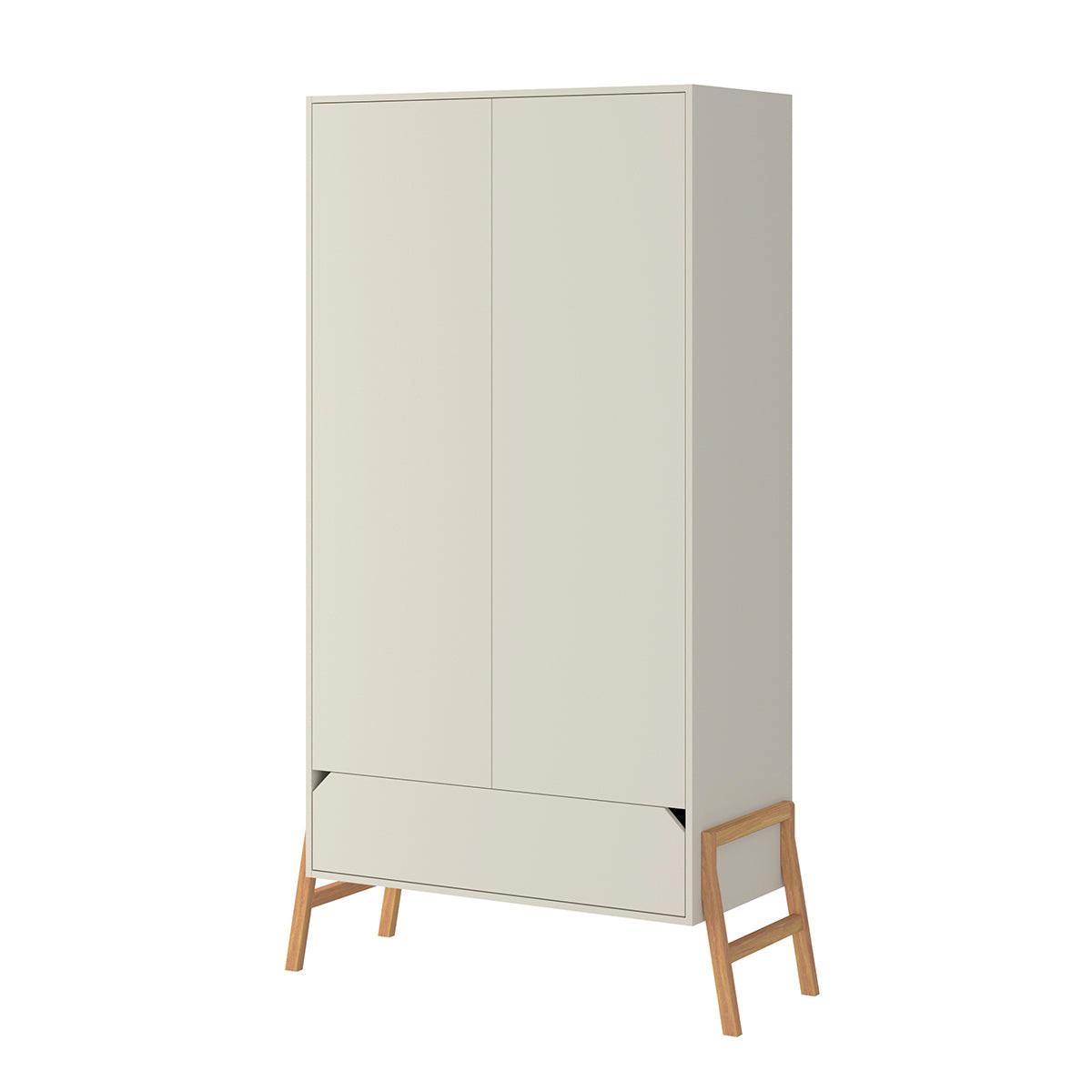 SCHRANK 2 Türen Kaschmir - Beige, Holzwerkstoff (117/199/50cm) - Petits-meubles