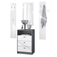 GARDEROBE Pino Weiß matt - Weiß, Holzwerkstoff (135/190/36cm) - Vladon