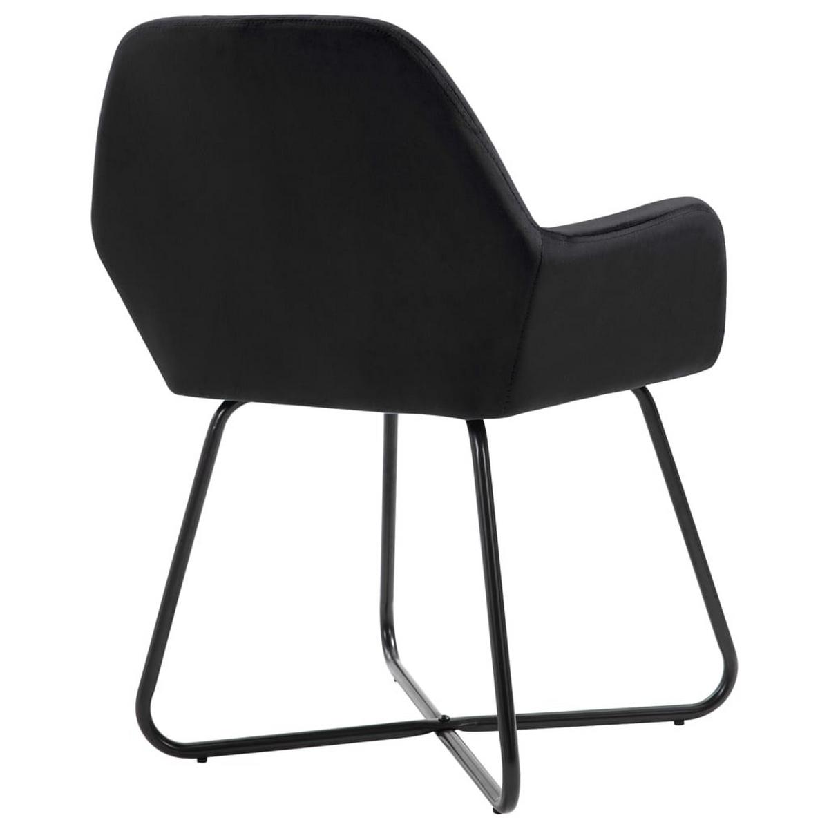STUHL-SET 2Stk. Hargenbach 61/84/61 cm - Schwarz, Metall (61/84/61cm) - ZMH