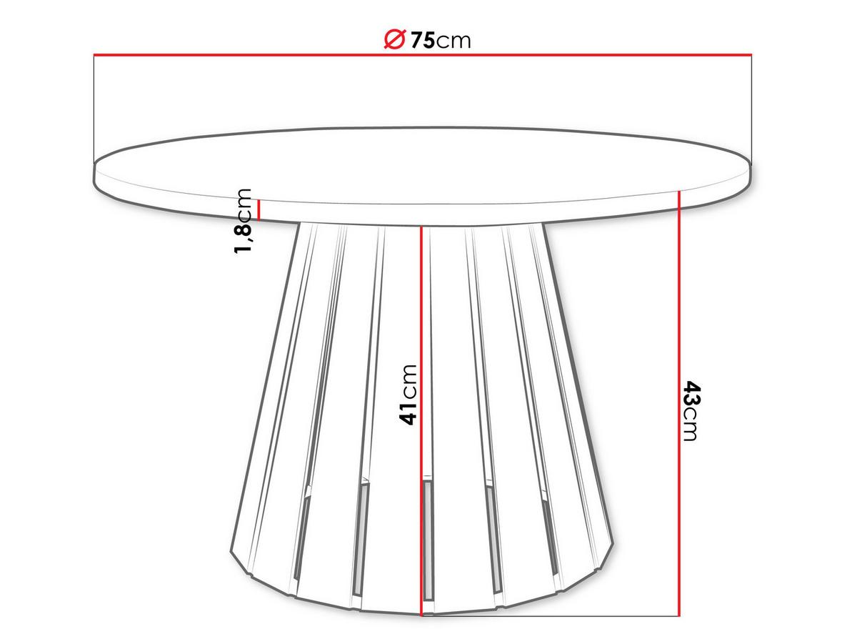 COUCHTISCH Circolo Cashmere - Kaschmir/Naturfarben, Holzwerkstoff/Metall (75/75/45cm) - MIRJAN24