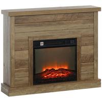 ELEKTROKAMIN Spanplatte Metall Naturholz - Naturfarben, Metall (22/81.7/96.5cm) - HOMCOM