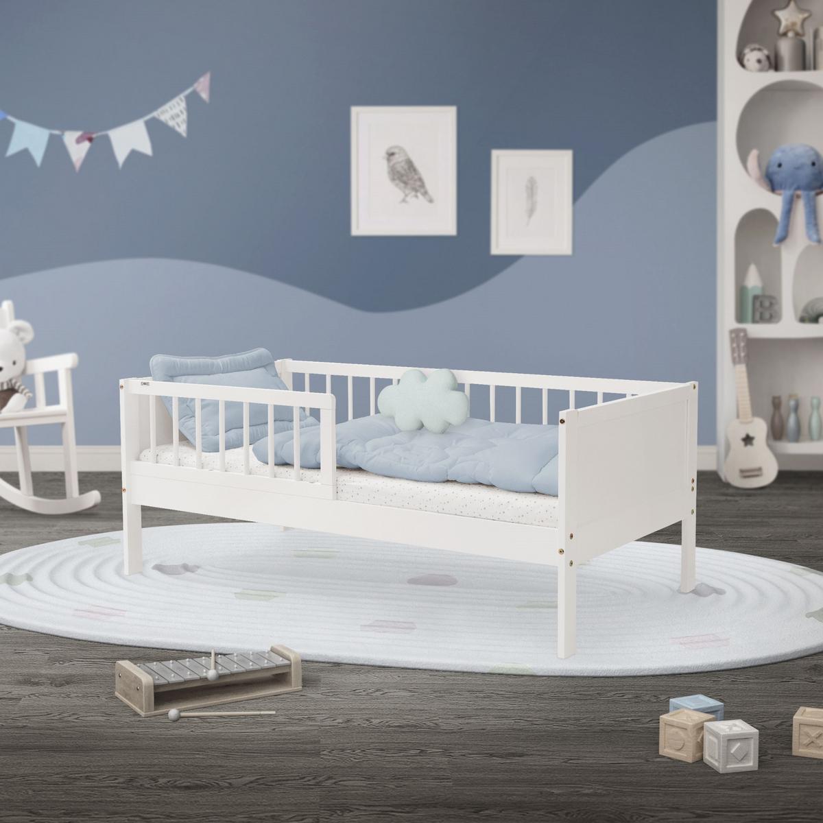 KINDERBETT 70x140 cm Weiß - Weiß, Holz (70/140cm) - ML-DESIGN