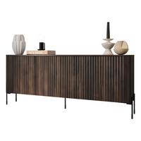 KOMMODE Vera 190 - Eichefarben/Schwarz, Holzwerkstoff/Metall (190/80/40cm) - MIRJAN24