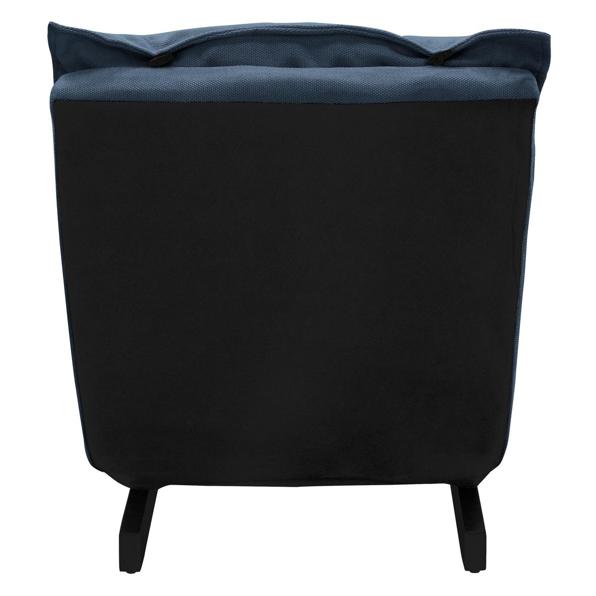 BODENSTUHL Blau - Blau/Schwarz, Textil/Metall (59/73.5/96cm) - ML-DESIGN
