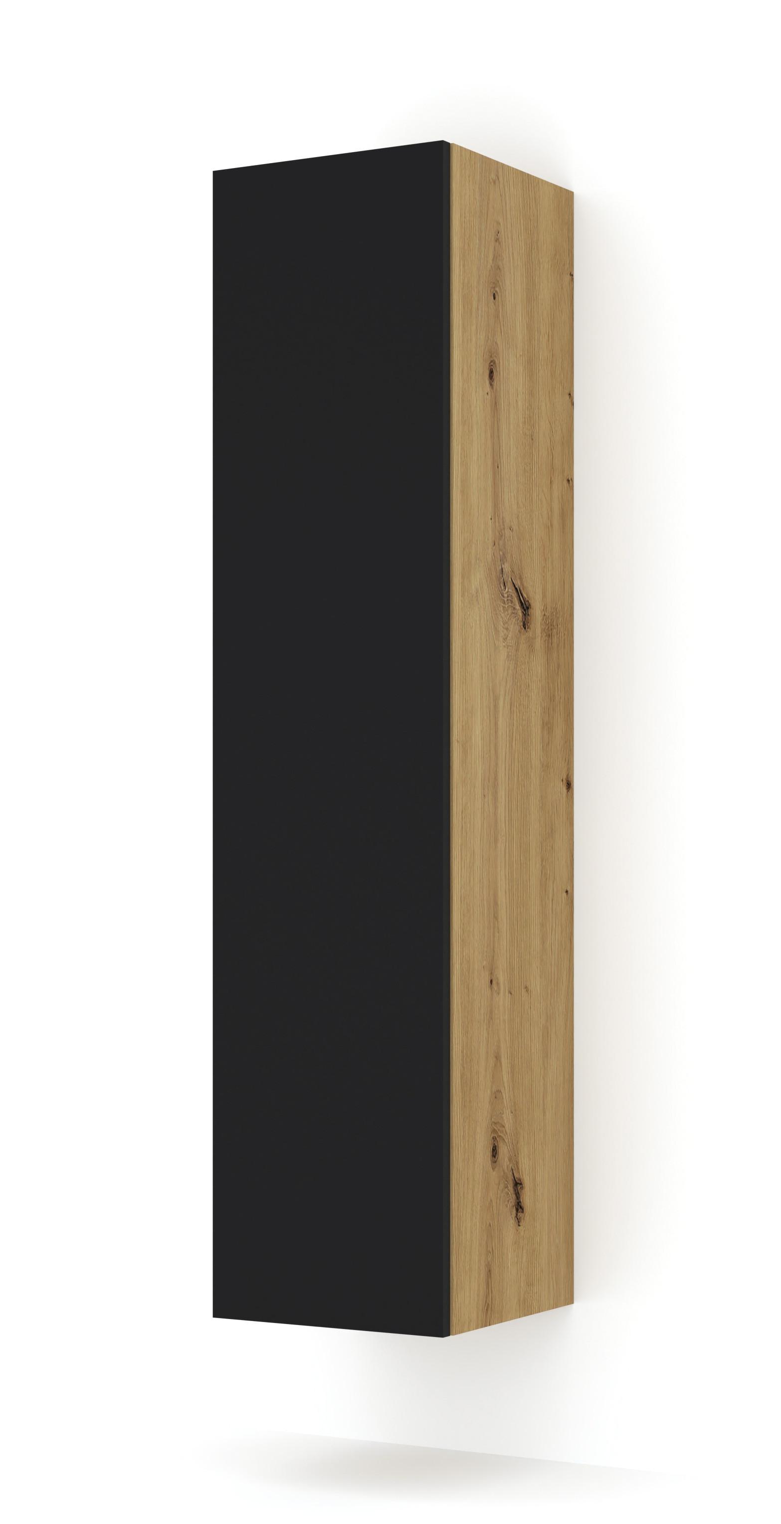 HÄNGESCHRANK Artisan Eiche, Schwarz 35/150/35 - Schwarz, Holzwerkstoff (35/150/35cm) - RAUMHIRSCH FURNITURE