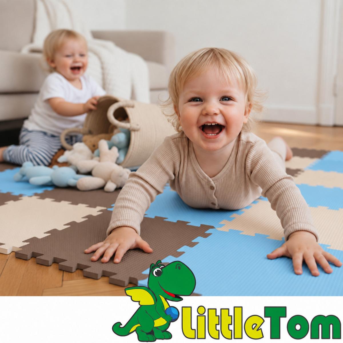 SPIELMATTE ab Null - 270/90 cm Puzzlematte Beige - Multicolor, Kunststoff (30/30cm) - Littletom