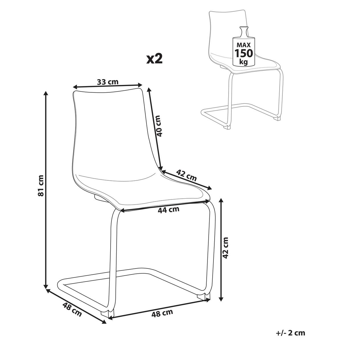 ESSZIMMERSTUHL Transparent Marshall - Transparent/Silberfarben, Kunststoff (48/81/48cm) - Beliani