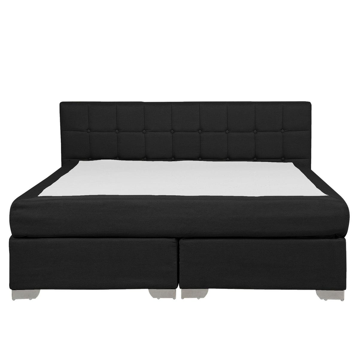 BOXSPRINGBETT 160/200cm Schwarz Admiral - Schwarz, Textil (160/200cm) - Beliani
