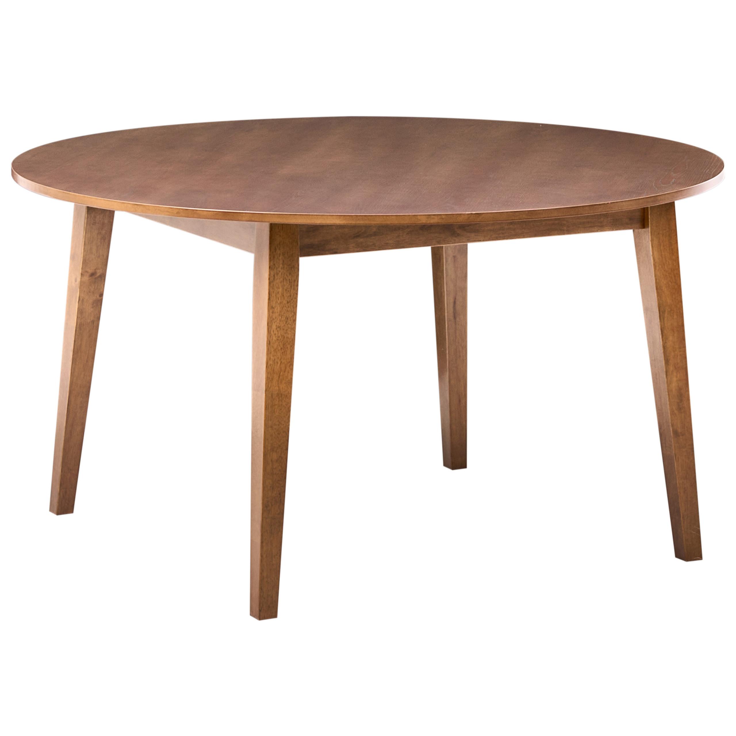 ESSTISCH Dunkle Eiche 140/140 cm Huntley - Dunkelbraun, Holzwerkstoff (140/140/75cm) - Beliani
