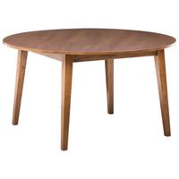 ESSTISCH Dunkle Eiche 140/140 cm Huntley - Dunkelbraun, Holzwerkstoff (140/140/75cm) - Beliani