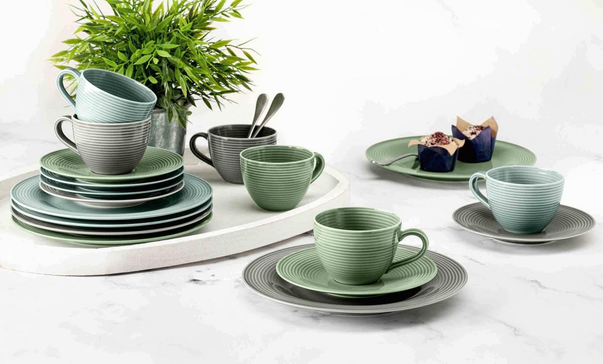 KOMBISERVICE Beat Color Glaze Arktisblau 30-tlg. - Blau, Keramik (2/2/2cm) - Seltmann Weiden