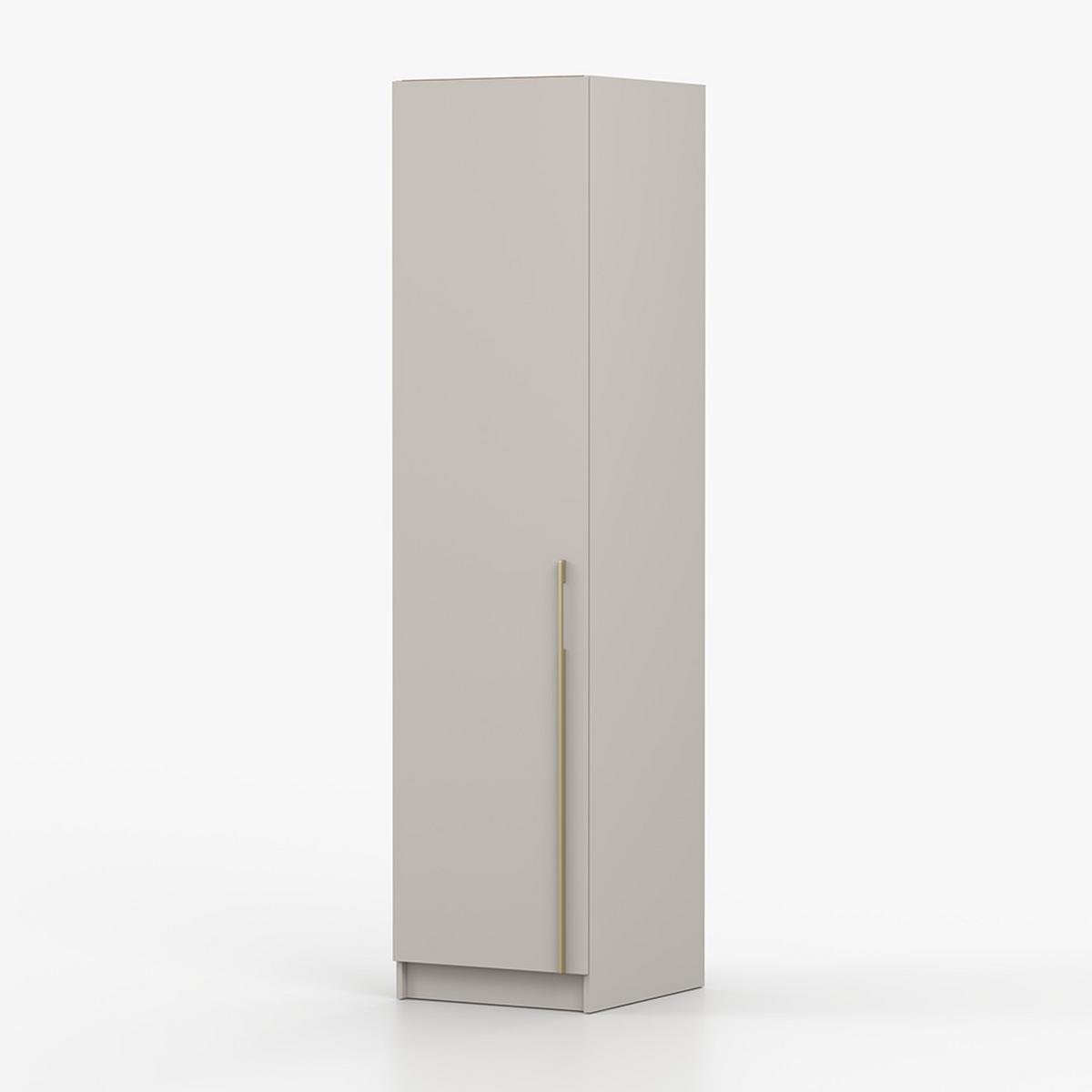 DREHTÜRENSCHRANK ROSA 1D 50/210/55, 1-türig, Kaschmir - Kaschmir/Goldfarben, Holzwerkstoff (50/210/55cm) - imoebel24