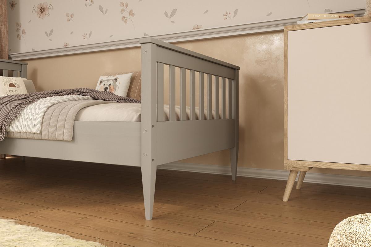 KINDERBETT Igns 80/90 -160/180/200 cm Grau 90/200 - Grau, Holz (90/200cm) - RAUMHIRSCH FURNITURE