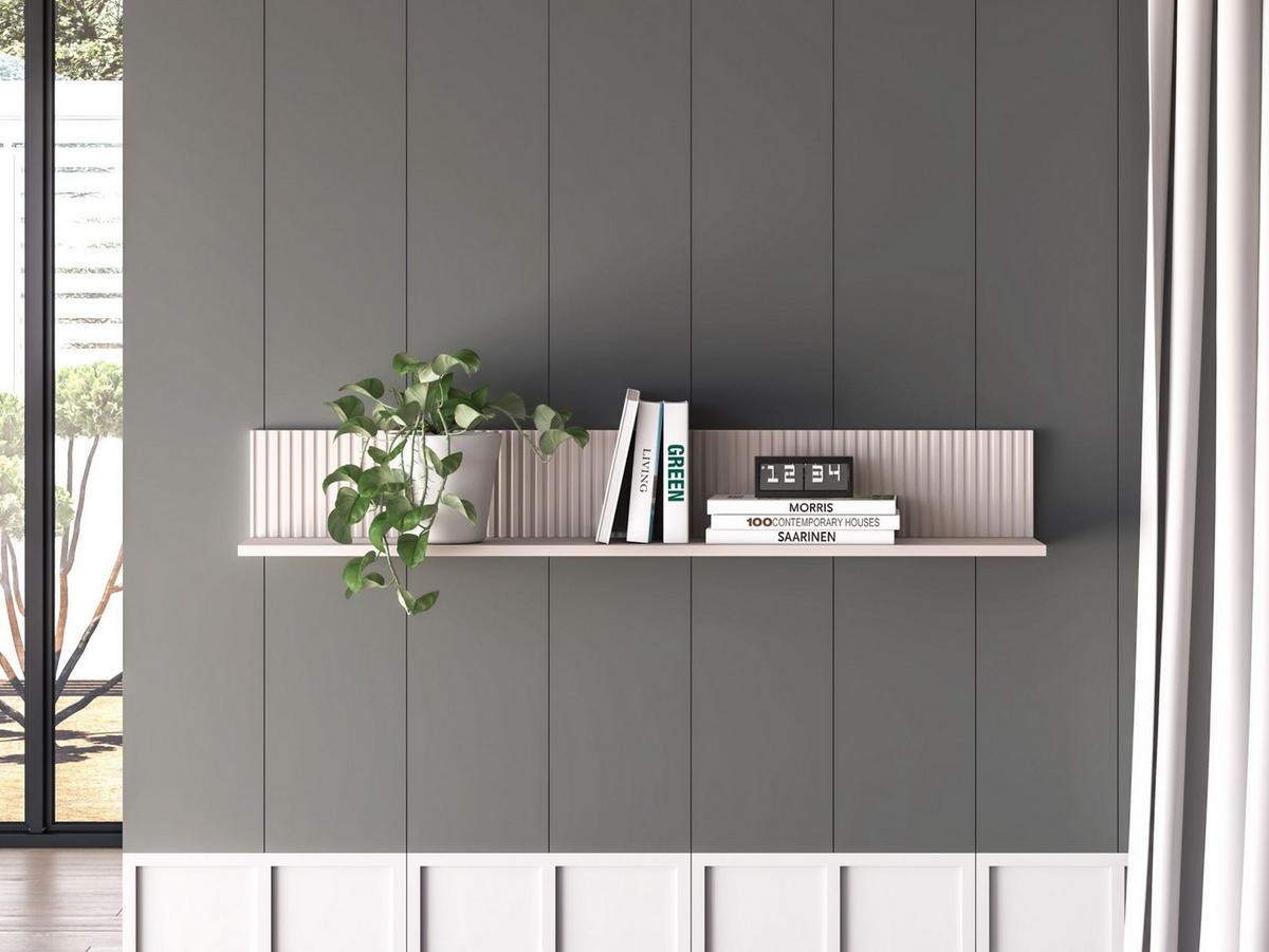 WANDREGAL Dunea Kaschmirgrau 120 cm - Taupe, Holzwerkstoff (120/18/20cm) - Selsey