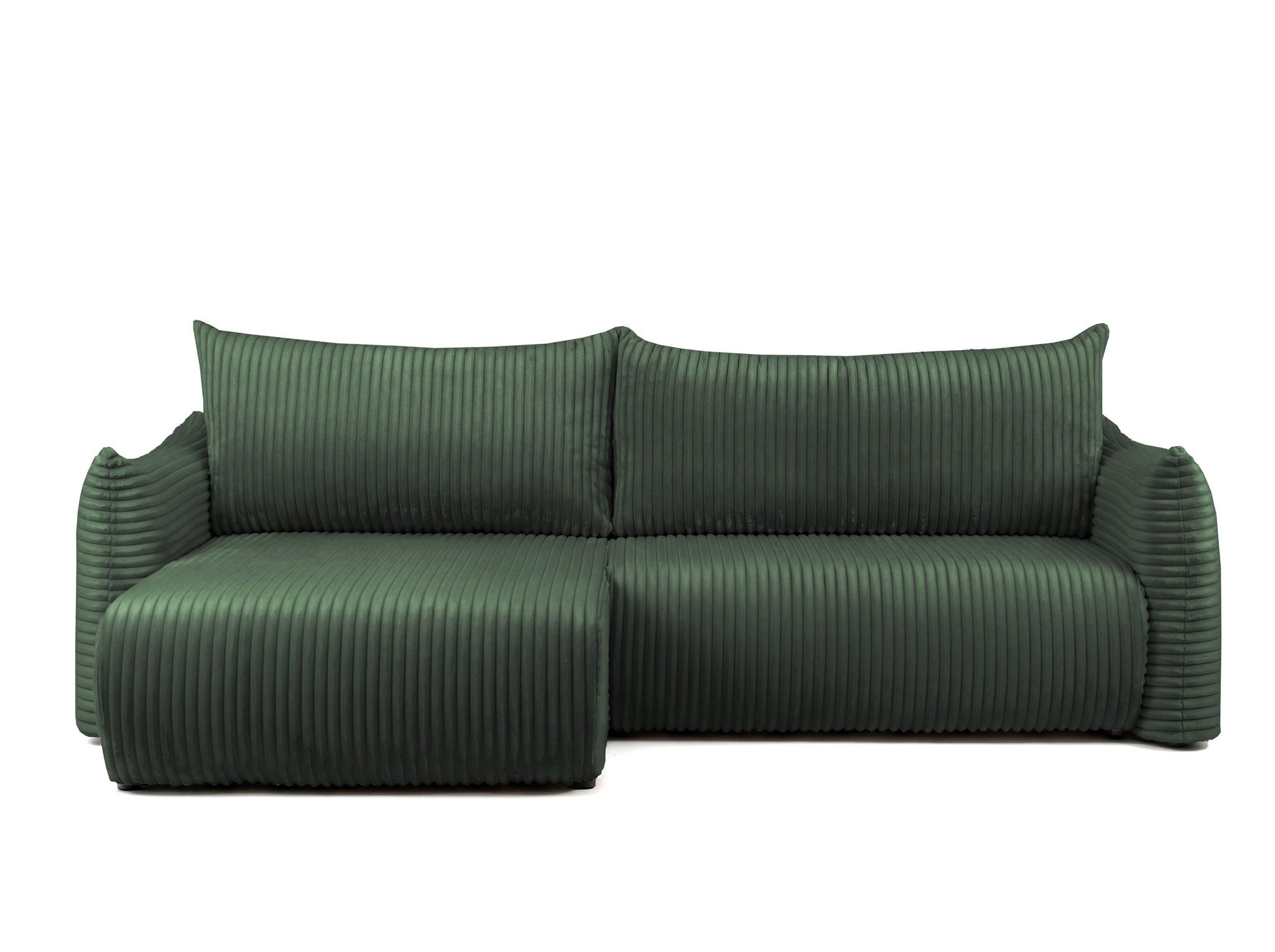 ECKSOFA Mailand Mit Schlaffunktion - Grün, Holzwerkstoff/Textil (154/260cm) - Fun Möbel