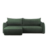 ECKSOFA Mailand Mit Schlaffunktion - Grün, Holzwerkstoff/Textil (154/260cm) - Fun Möbel