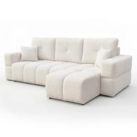 ECKSOFA Denise Mit Schlaffunktion - Creme, Holzwerkstoff/Textil (148/250cm) - Fun Möbel