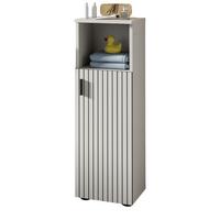 KOMMODE kaschmir 30 x 95 cm, Badschrank Türanschlag wechselbar - Kaschmir/Schwarz, Holzwerkstoff/Kunststoff (30/95/30cm) - Inn.Furn