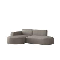 ECKSOFA Palma Xs In Scala - Grau, Holzwerkstoff/Textil (236/165cm) - Fun Möbel