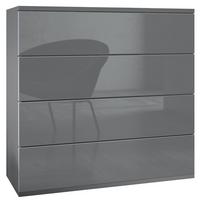 KOMMODE Pavos Grau Hochglanz - Grau, Holzwerkstoff (76/76/35cm) - Vladon