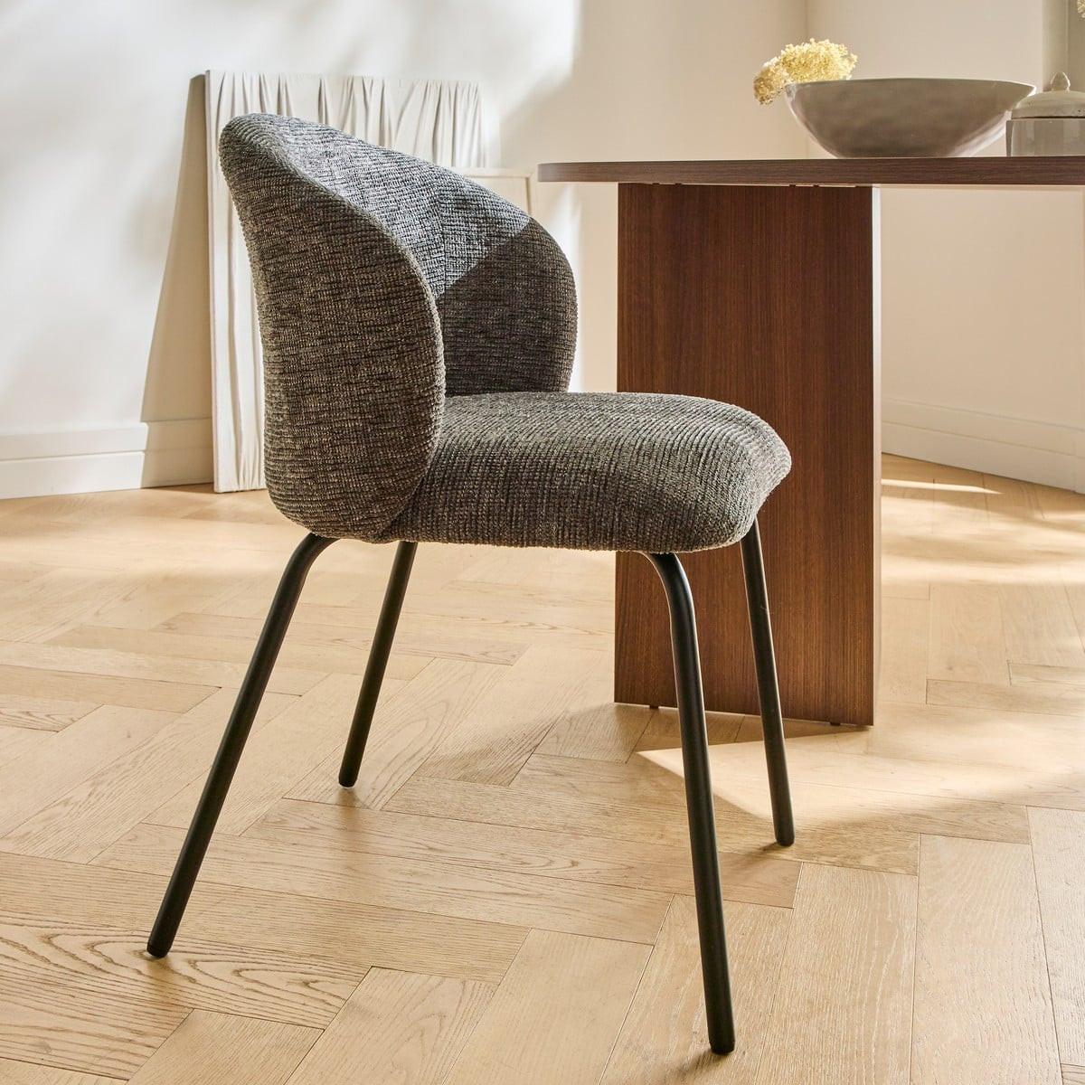 2ER-SET Stühle mit gepolsterter Sitzfläche und Rückenlehne Vesper 57/56/78 cm - Grau, Holzwerkstoff (49/79/56cm) - Calicosy