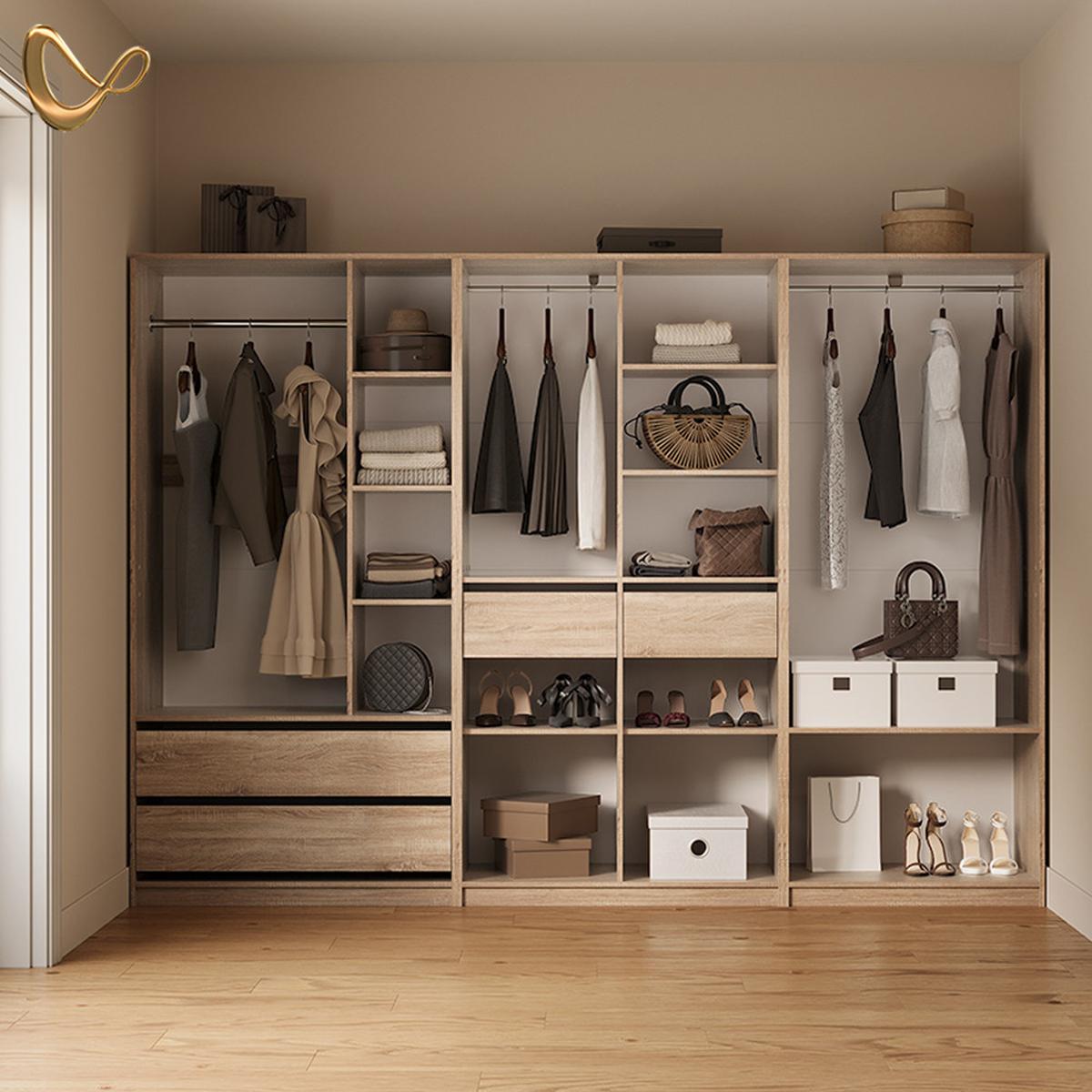 KLEIDERSCHRANK Trento Sonoma - Sonoma Eiche, Holzwerkstoff (80/200/50cm) - Livinity®