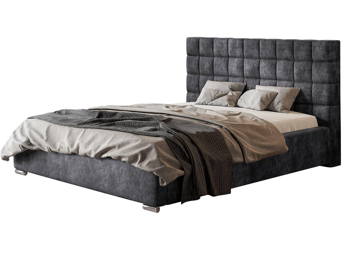 POLSTERBETT Porto mit Kopfteil, 160x200 cm, Doppelbett mit Bettkasten und Lattenrost aus Holz, Velourstoff Rosa - Pink, Holz/Textil (160/200cm) - Alpi-Möbel