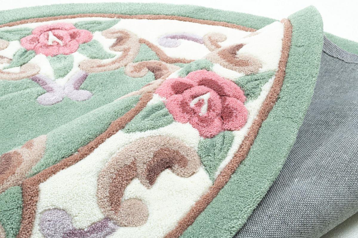 HANDTUFTTEPPICH Ming 150x150 cm - Grün, Textil (150/150cm) - THEKO