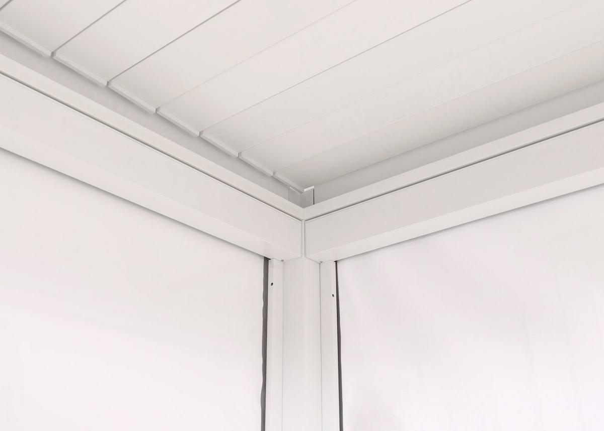 PERGOLA MIT SEITENWAND Weiß - Weiß, Metall (302/235/302cm) - MCW