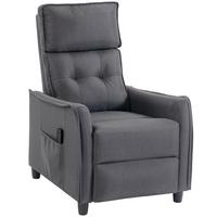 MASSAGERELAXSESSEL Leinen Grau - Grau, Kunststoff/Textil (69/104/93cm) - HOMCOM