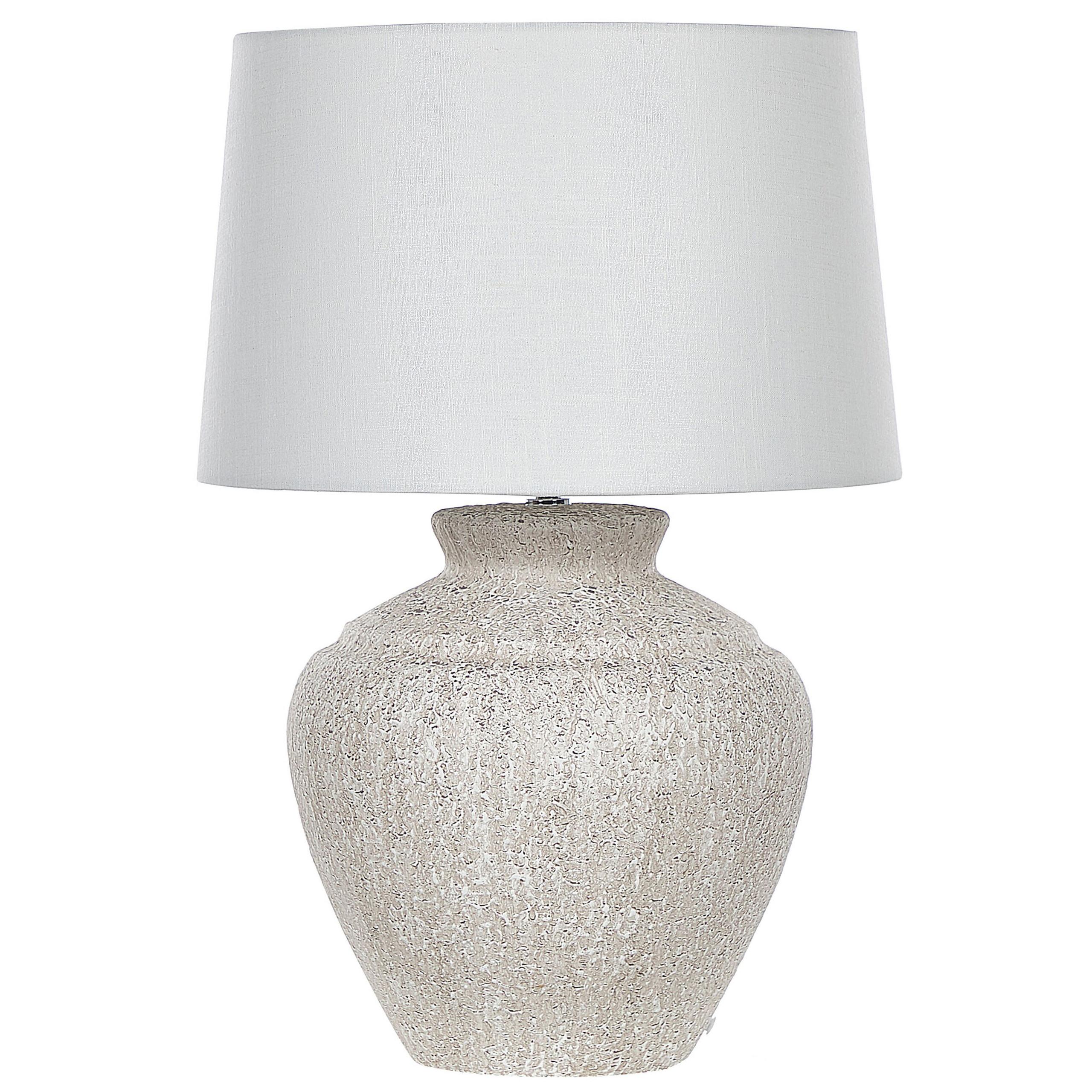 TISCHLAMPE Caine 40/40/60 cm - Weiß, Keramik (40/40/60cm) - Beliani