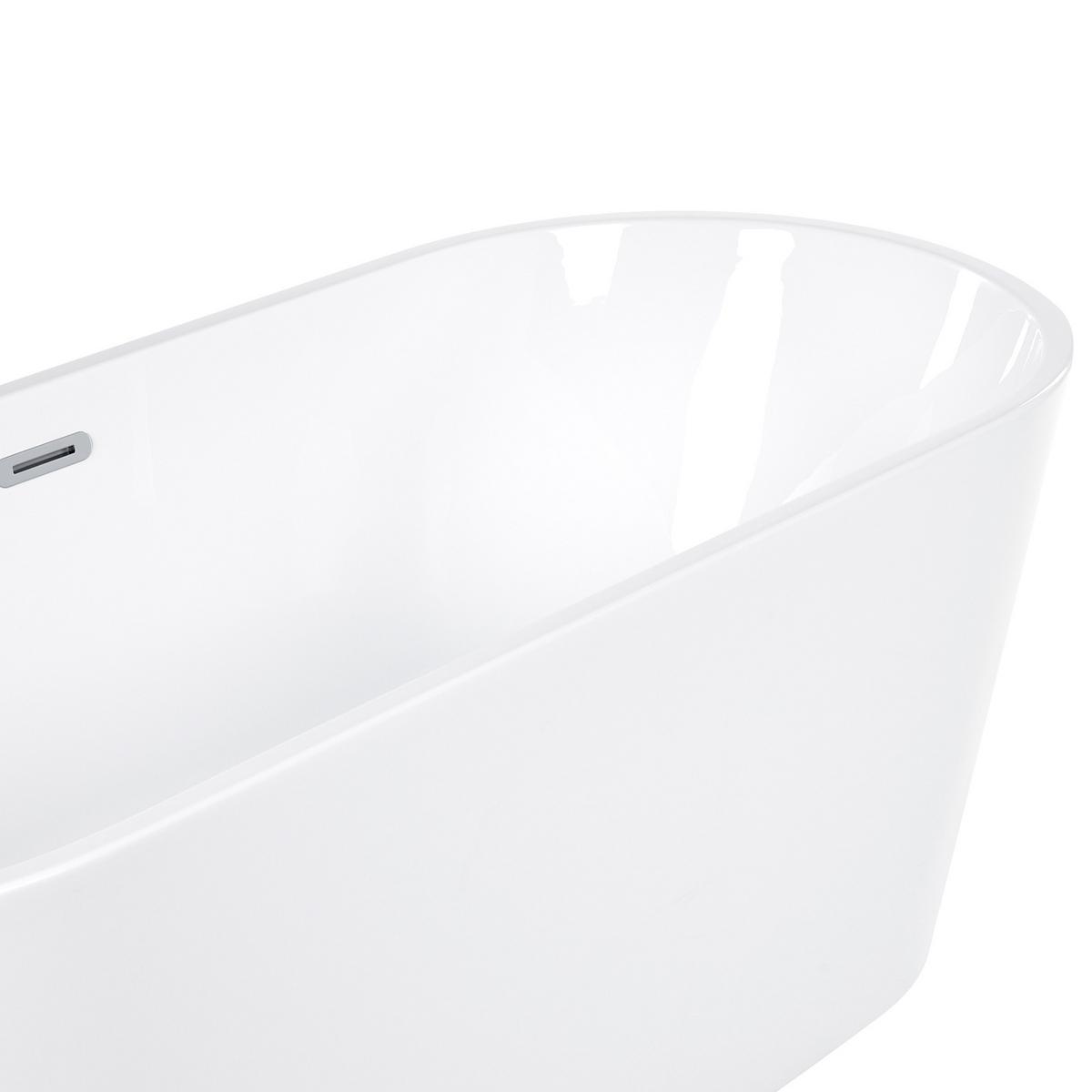 BADEWANNE FREISTEHEND 72/170/59 cm Weiß Havana - Weiß, Kunststoff (73/59/170cm) - Beliani