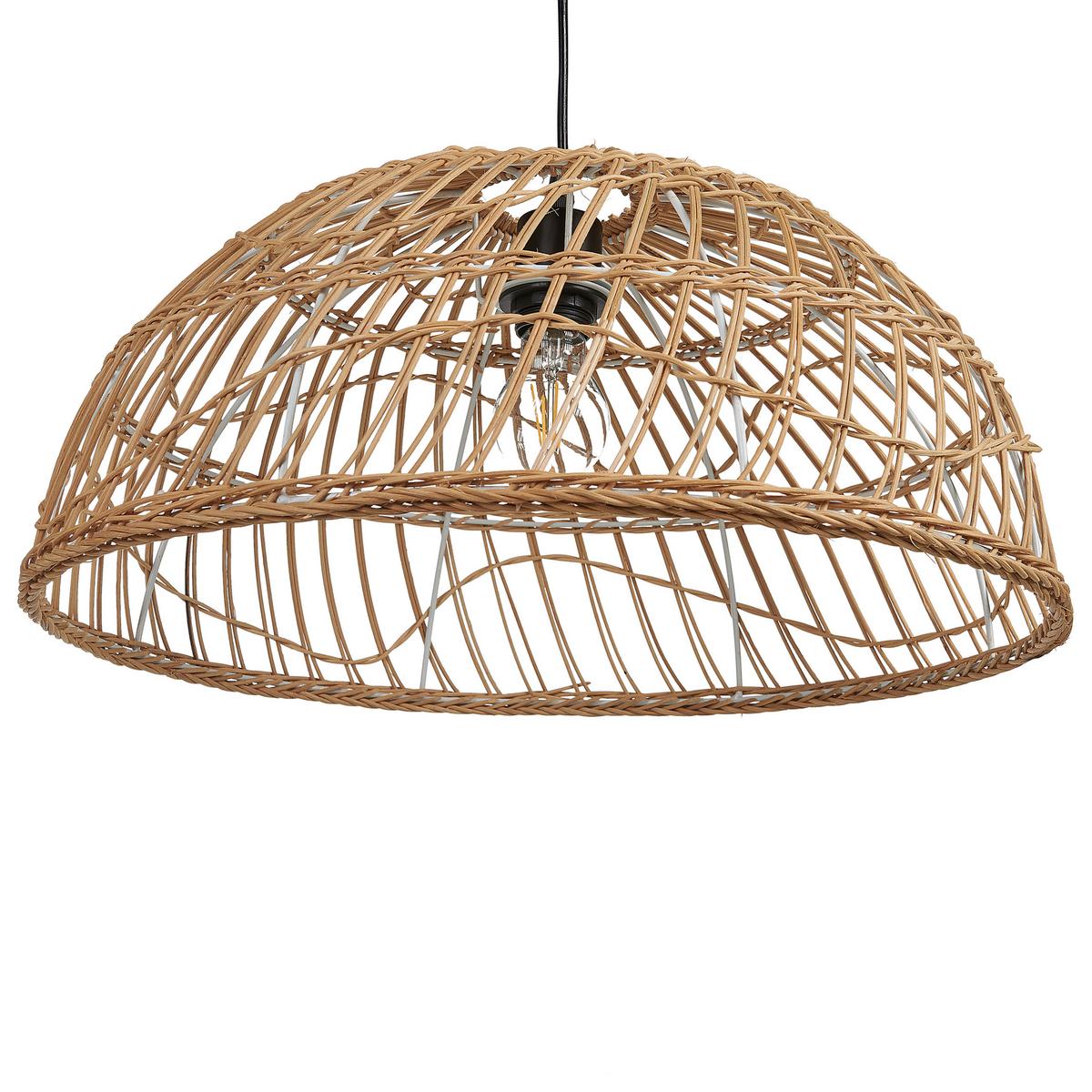 HÄNGELEUCHTE Ravine 51/51/23 cm - Naturfarben, Naturmaterialien (51/51/23cm) - Beliani