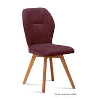 ESSZIMMERSTUHL (8er-Set) Donia 51x92x60 Eiche geölt/Marsala - Eichefarben/Brombeere, Kunststoff (60/92/51cm) - 58aufmkessel