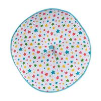 BODENKISSEN rund, bunte Sterne & blaue Streifen, Ø 43/7 cm - Multicolor, Textil (43/43/7cm) - Homescapes