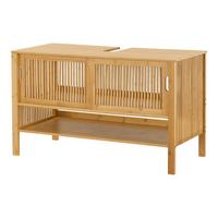 WASCHBECKENUNTERSCHRANK Hvaler - Naturfarben, Holz (100/60/45cm) - [en.casa]
