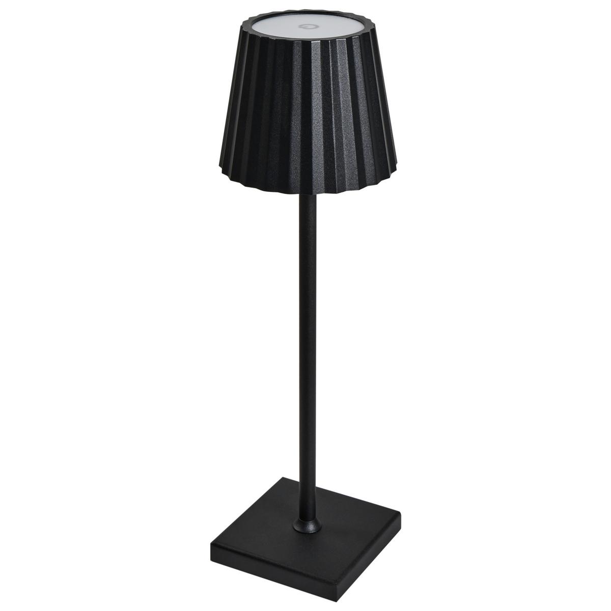 TISCHLAMPE Metall Schwarz Pombeiro - Schwarz, Metall (12/12/38cm) - Beliani