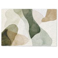 FUSSMATTE Japandi - Abstrakt - Grün Schmutzfangmatte 60x40 cm - Multicolor, Kunststoff (60/0.4cm) - MuchoWow