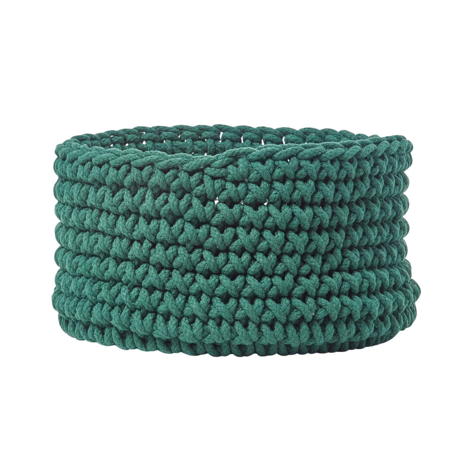 AUFBEWAHRUNGSKORB Baumwolle 37/21 cm - Waldgrün, Textil (37/37/21cm) - Homescapes