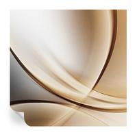 FOTOTAPETE 250x250 cm - Abgerundete Linien - Beige, Textil (250/250cm) - Wallfluent