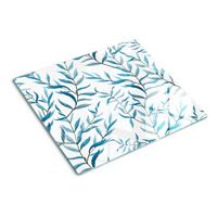 GLASPLATTE 60x52 cm Blätter - Blau, Glas (60/0.4/52cm) - TULUP