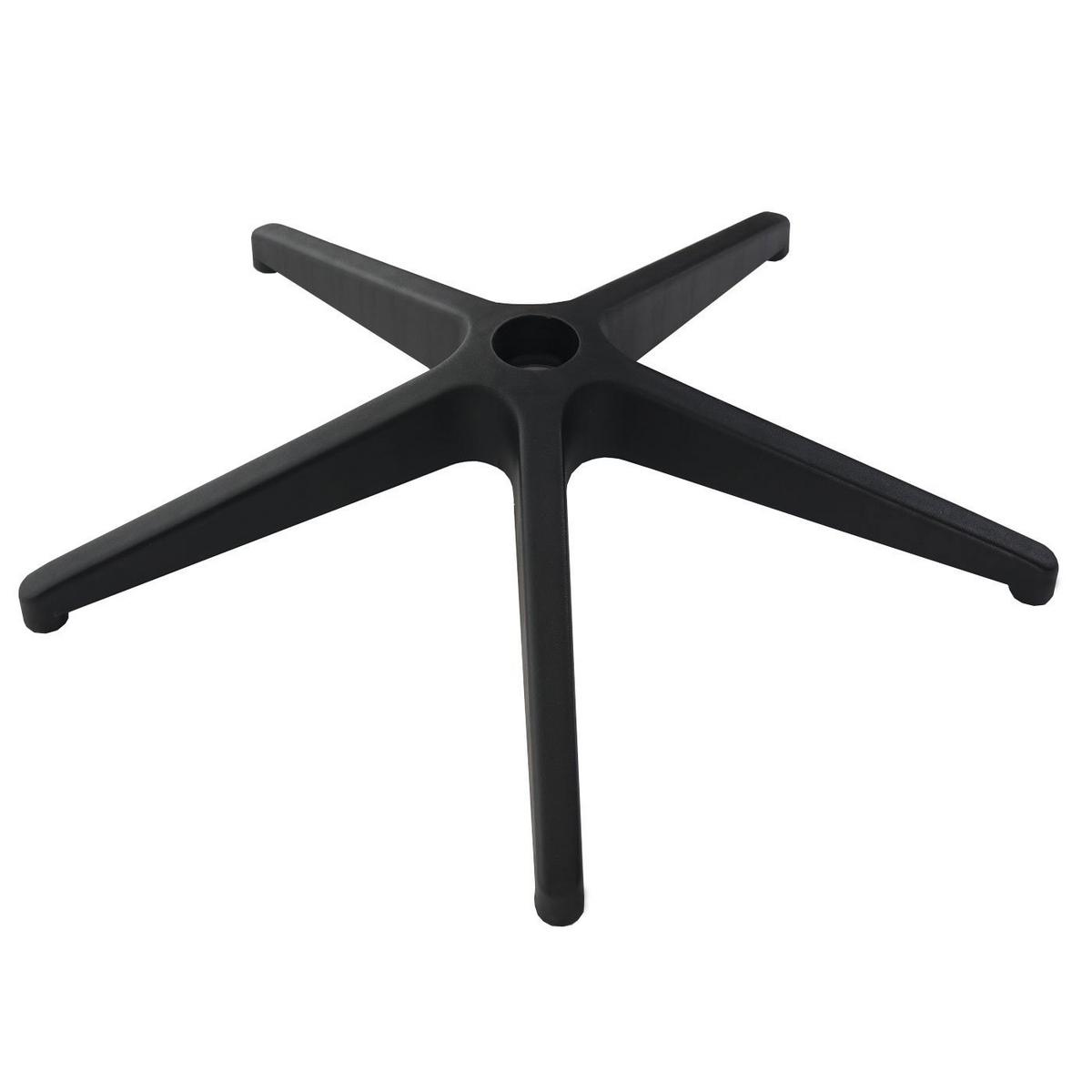 FUSSKREUZ 60CM LOCH Ø5CM Schwarz - Schwarz, Kunststoff (60/12/60cm) - MCW